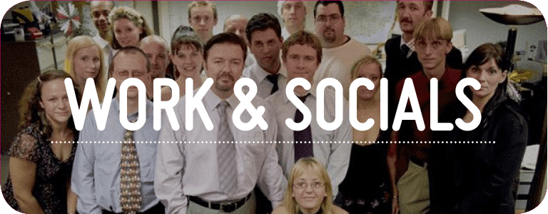work & socials groups button