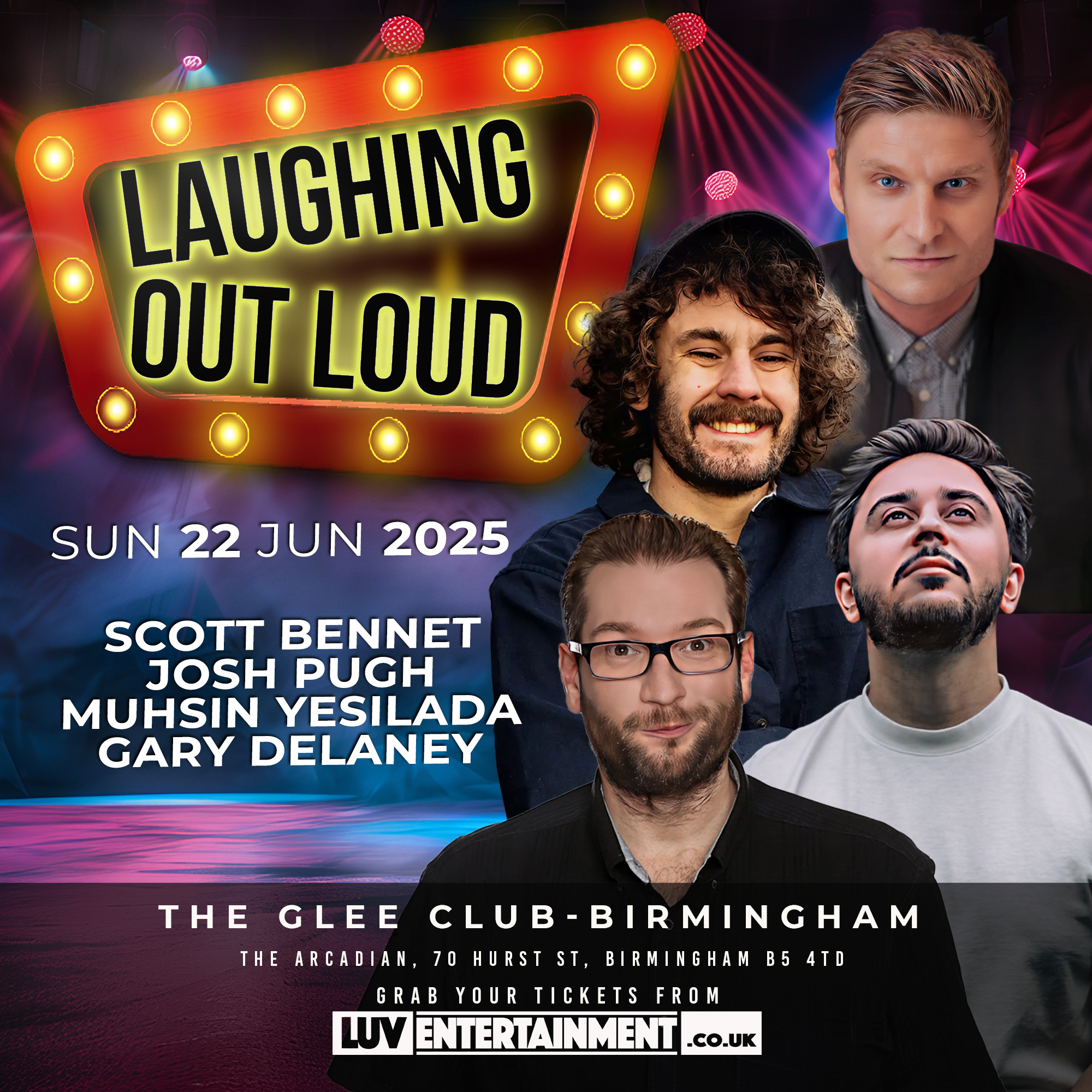 Laughing Out Loud - live comedy at The Glee Club Birmingham