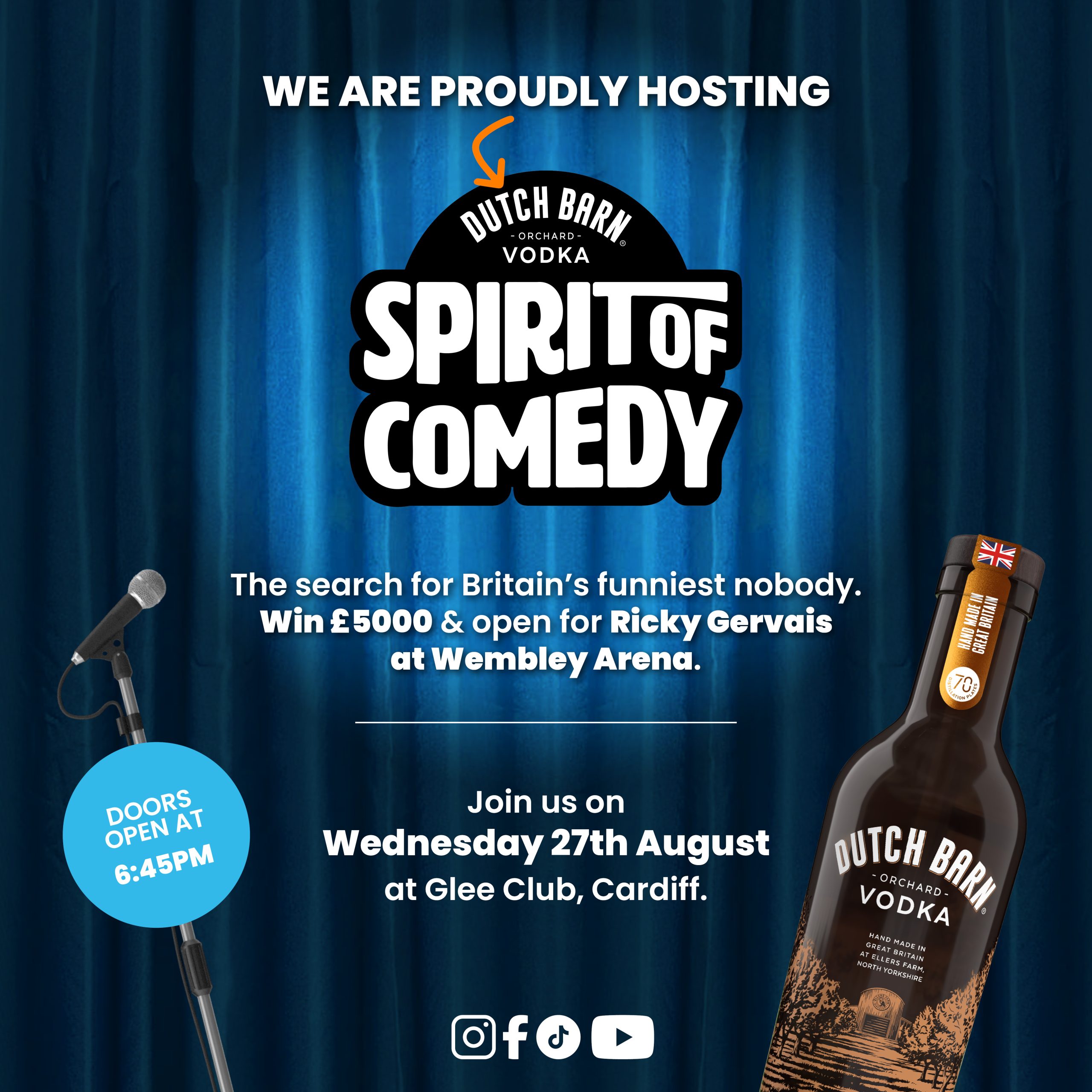 Dutch Barn Spirit Of Comedy - live comedy at The Glee Club Cardiff