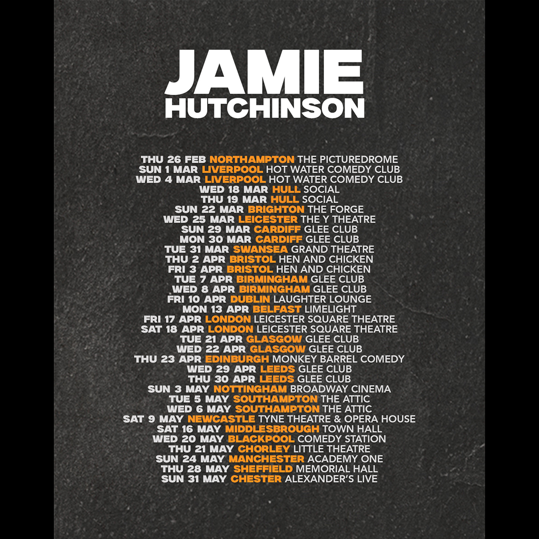 Jamie Hutchinson - live comedy at The Glee Club Glasgow