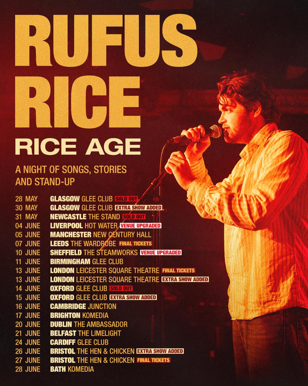 Rufus Rice - live comedy at The Glee Club Glasgow