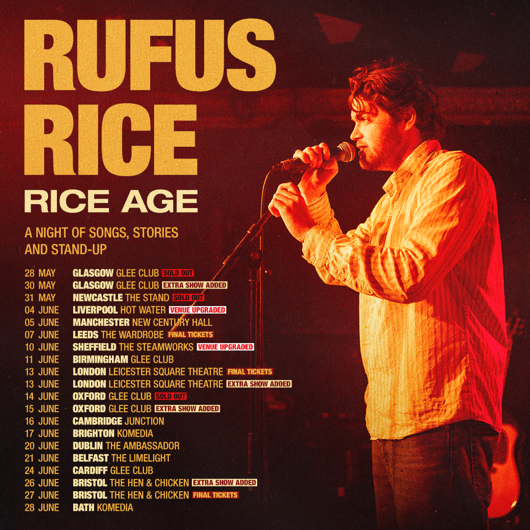 Rufus Rice - live comedy at The Glee Club Oxford