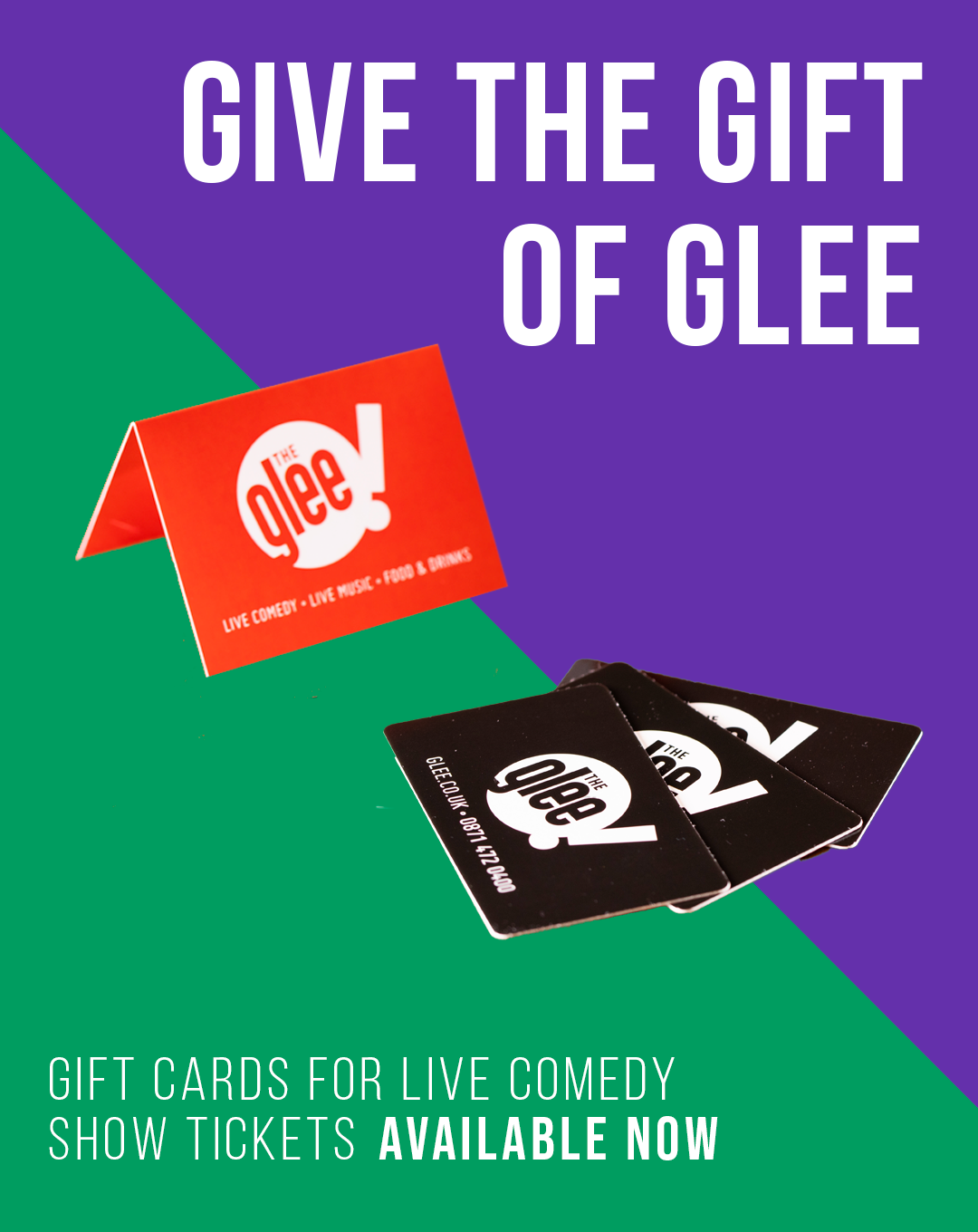 Gift Cards - Live Comedy shows at The Glee Club Oxford