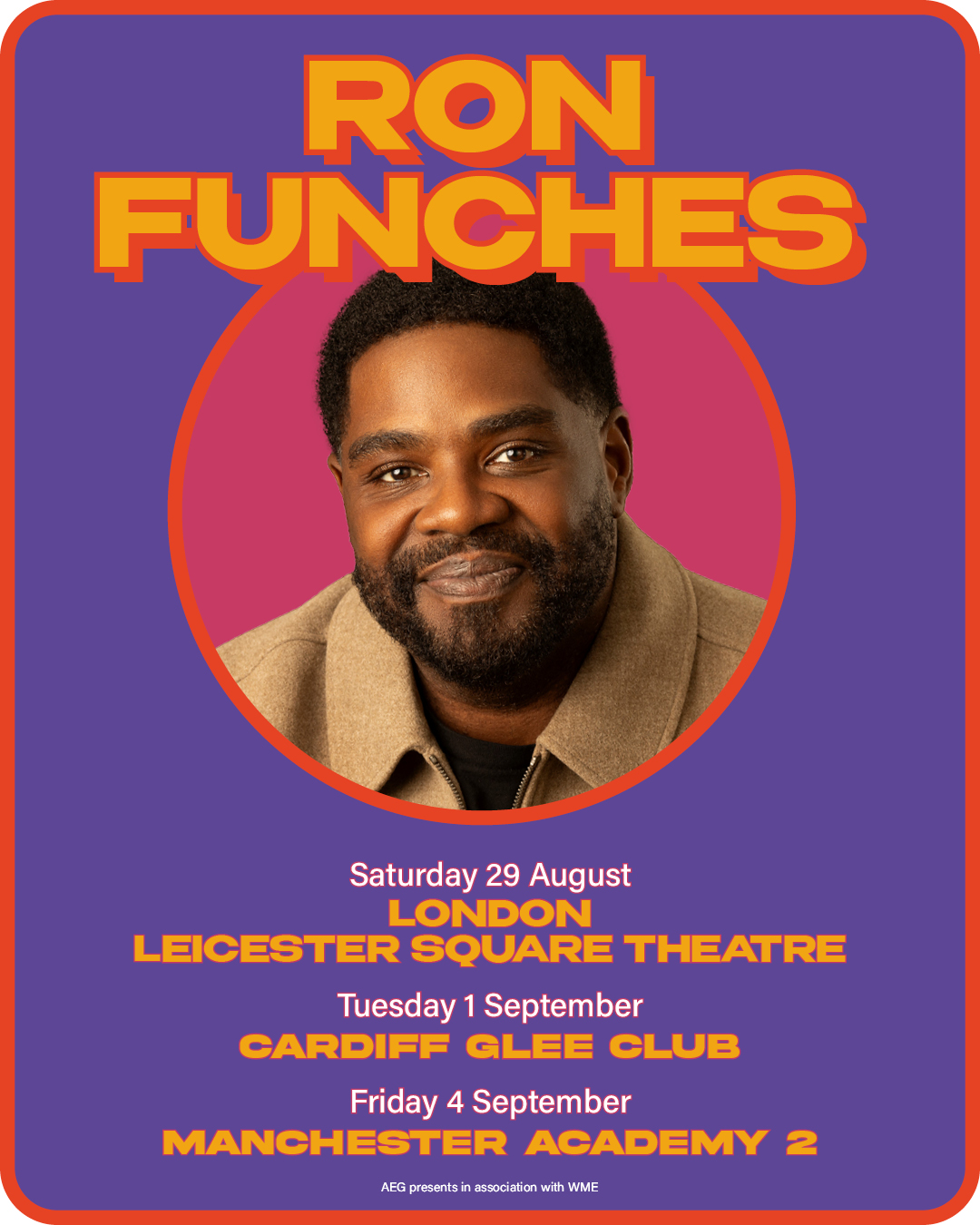 Ron Funches - live comedy at The Glee Club Cardiff - Sep 2026