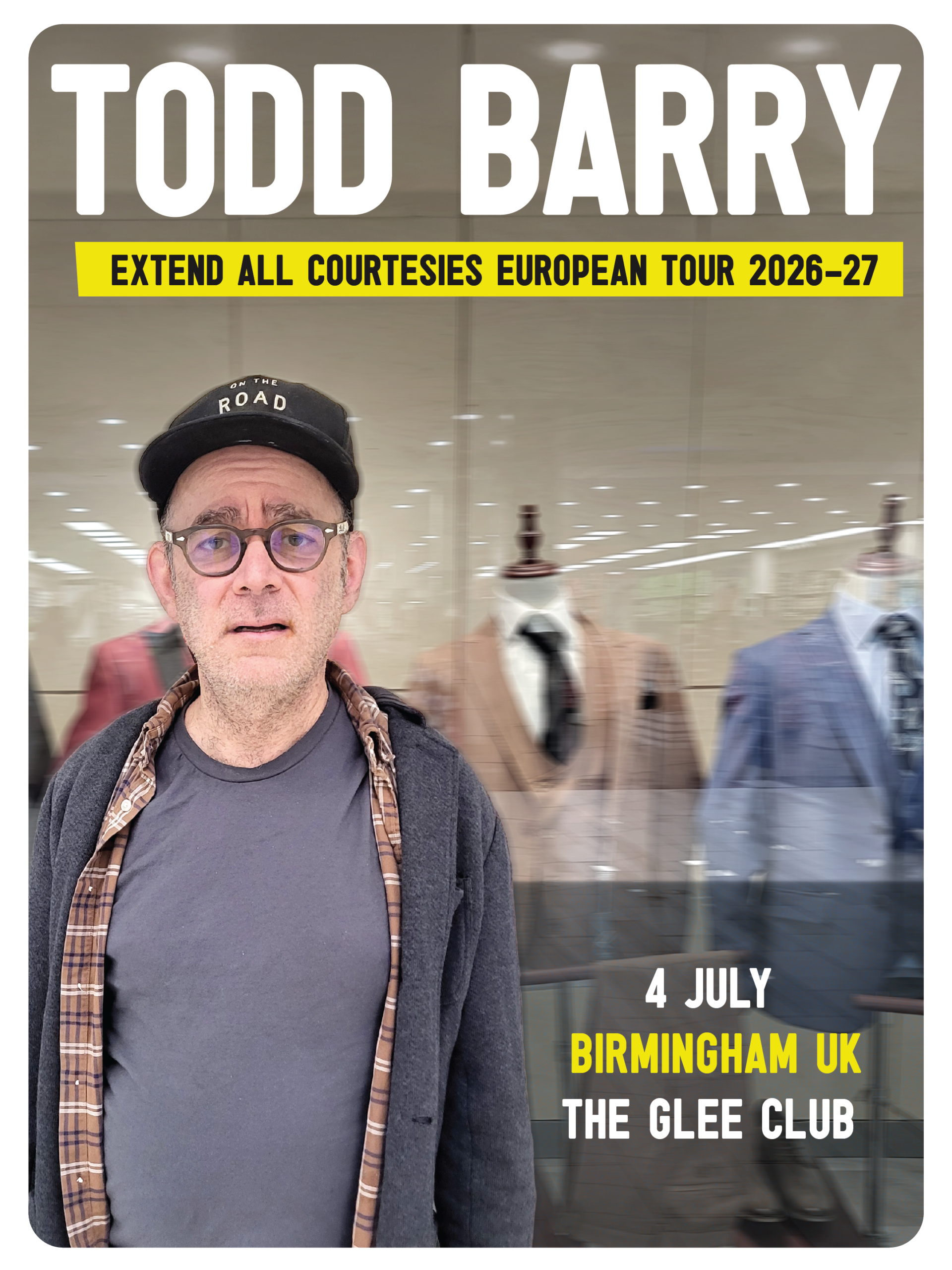 Todd Barry - Live Comedy at Birmingham Glee - July 2026